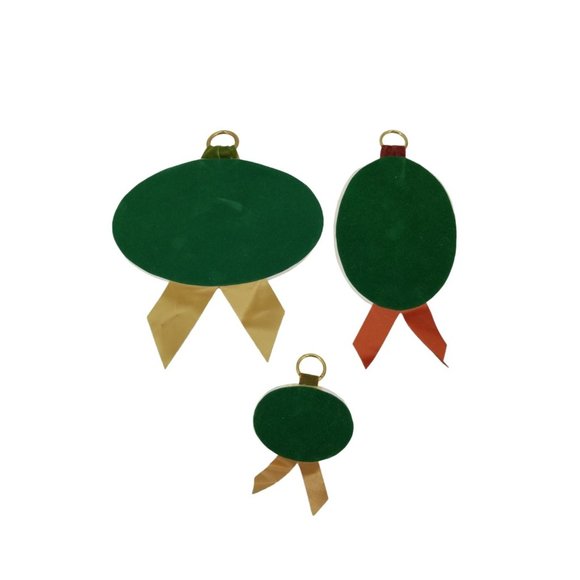 Vintage Ceramic Decoupage of Birds Wall Hangings with Velvet Ribbon Lot of 3 - Picture 3 of 8